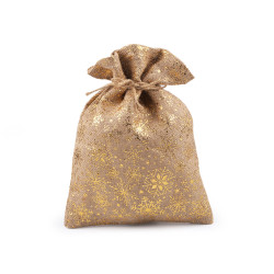 Saculet din iuta pentru cadouri 26x34 cm - Ecru natural (1 Bucată)