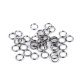 Inel dublu zale din otel inoxidabil ø6 mm - Platinum (10 Grame)