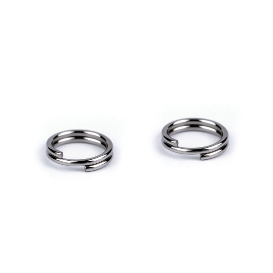 Inel dublu zale din otel inoxidabil ø6 mm - Platinum (10 Grame)