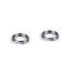 Inel dublu zale din otel inoxidabil ø6 mm - Platinum (10 Grame)