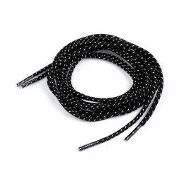 Sireturi reflectorizante pentru pantofi, adidasi, hanorace, lungime 130 cm - Negru (100 Bucăți)
