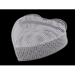 Plasă din plastic / grilă pentru posetă inimă - Alb (1 Set)