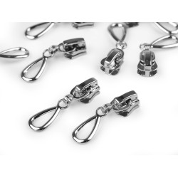 Cursor pentru fermoare plastic nr 3 - Nichel (10 Bucăți)