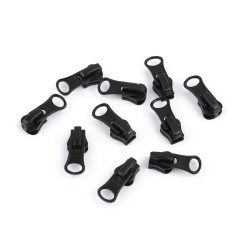 Coursor pentru fermoare plastic nr 3 - Negru (10 Bucăți)