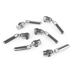 Cursor pentru fermoare metalice nr 5 - Nichel (10 Bucăți)