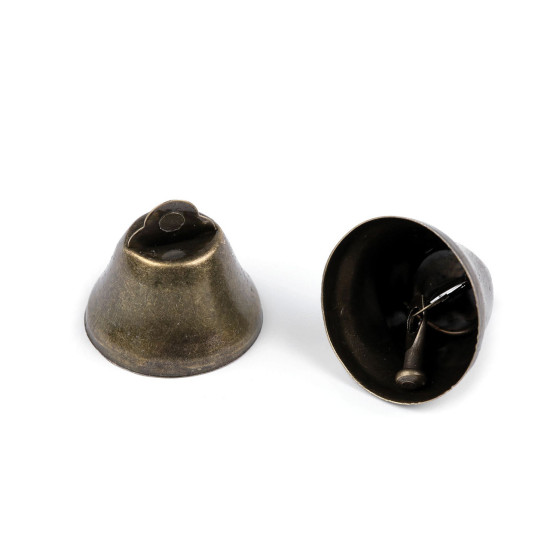 Clopotel metalic ø26 mm - Alamă antică (10 Bucăți)
