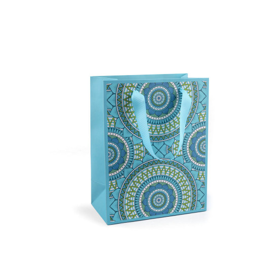 Sacosa cadou mandala - Albastru azur (12 Bucăți) Sacosa cadou mandala - Albastru azur (12 Bucăți)