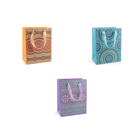 Sacosa cadou mandala - Albastru azur (12 Bucăți) Sacosa cadou mandala - Albastru azur (12 Bucăți)