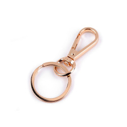 Carabina metalica cu inel - Auriu rose (1 Bucată)