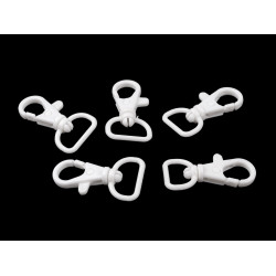 Carabina plastic 17 mm - Alb (5 Bucăți)