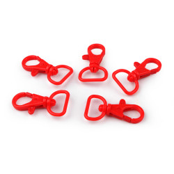 Carabina plastic 17 mm - Roșu (5 Bucăți)