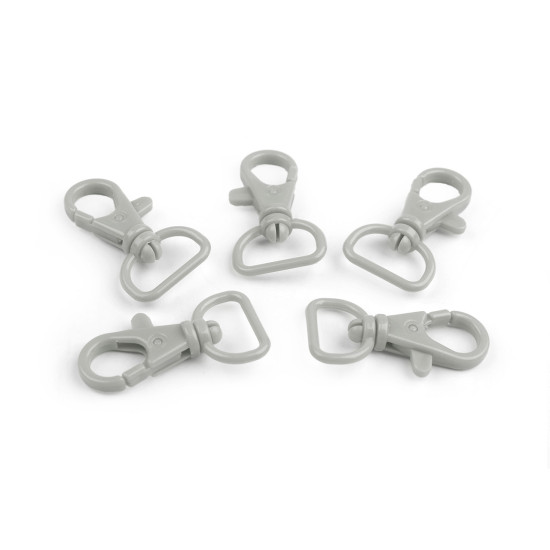 Carabina plastic 17 mm - Negru (5 Bucăți)