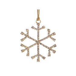 Fulg de zapada cu strasuri ø6,5 cm - Cristal (1 Bucată)