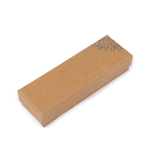 Cutie de carton cu imprimeu argintiu - Maro natural (12 Bucăți) Cutie de carton cu imprimeu argintiu - Maro natural (12 Bucăți)