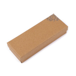 Cutie de carton cu imprimeu argintiu - Maro natural (1 Bucată)