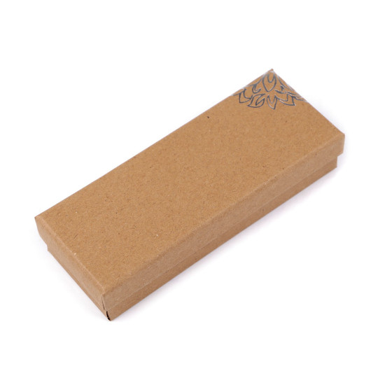 Cutie de carton cu imprimeu argintiu - Maro natural (12 Bucăți) Cutie de carton cu imprimeu argintiu - Maro natural (12 Bucăți)