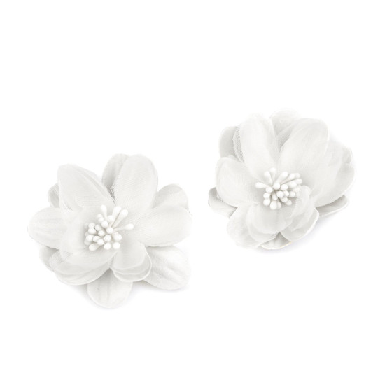 Floare textila de lipit pe ø5 cm - Albastru deschis (10 Bucăți) Floare textila de lipit pe ø5 cm - Albastru deschis (10 Bucăți)