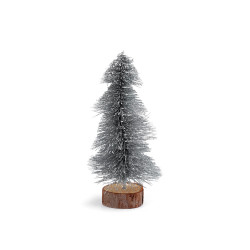 Decoratiune brad cu sclipici - Argintiu (1 Bucată)