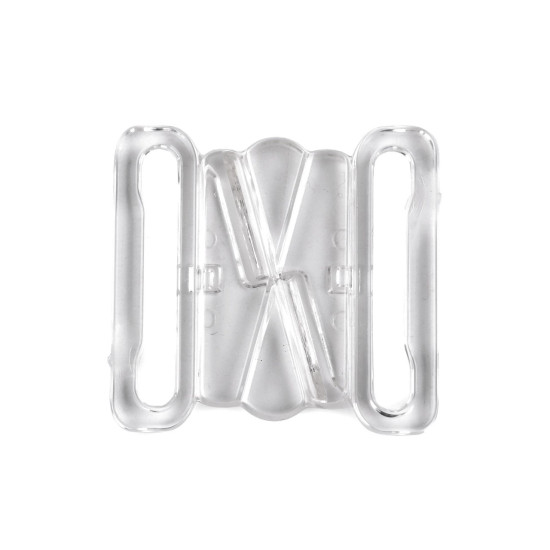 Închizătoare sutien 25 mm - Transparent (10 Perechi)