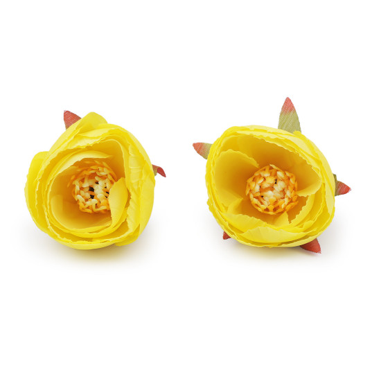 Bujor artificial ø6 cm - Galben (10 Bucăți) Bujor artificial ø6 cm - Galben (10 Bucăți)