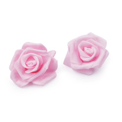 Trandafir decorativ din spuma ø7-8 cm - Roz deschis (10 Bucăți)