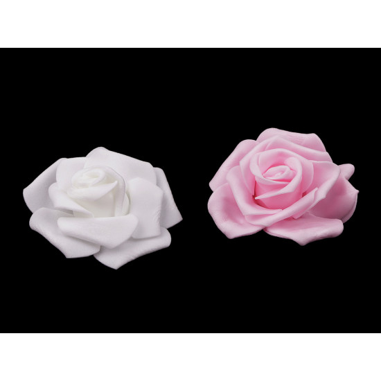 Trandafir decorativ din spuma ø7-8 cm - Roz deschis (100 Bucăți)