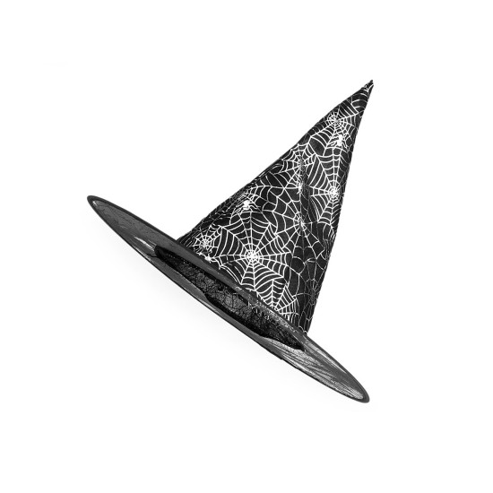 Pălărie de vrăjitoare, pânză de păianjen, craniu, liliac - Negru (3 Bucăți) Pălărie de vrăjitoare, pânză de păianjen, craniu, liliac - Negru (3 Bucăți)