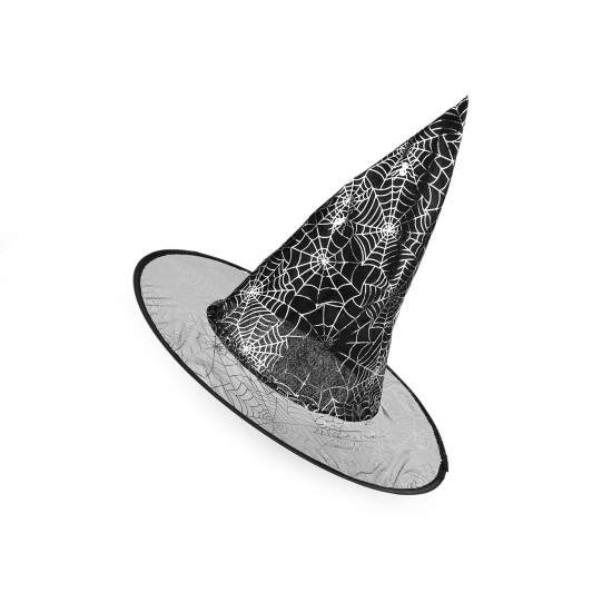 Pălărie de vrăjitoare, pânză de păianjen, craniu, liliac - Negru (3 Bucăți) Pălărie de vrăjitoare, pânză de păianjen, craniu, liliac - Negru (3 Bucăți)