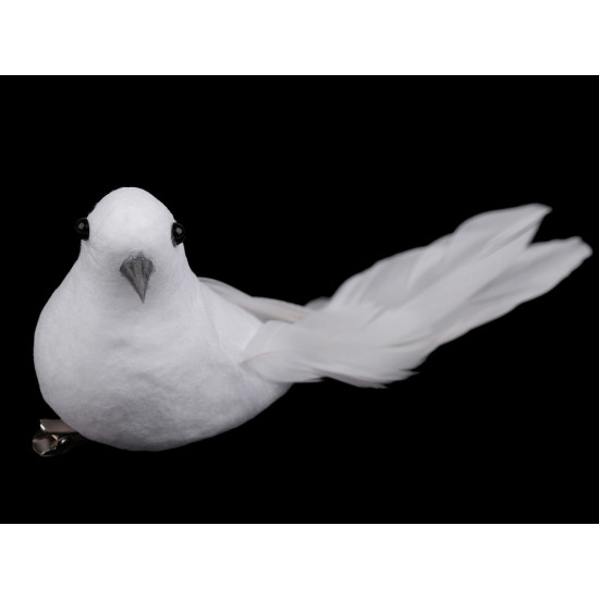 Decoratiune porumbel cu clemă - Alb (6 Bucăți) Decoratiune porumbel cu clemă - Alb (6 Bucăți)