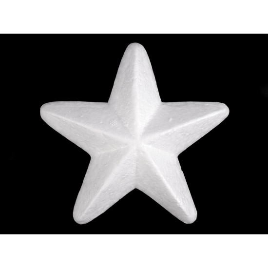 Stea 3d cm polistiren ø14 - Alb (1 Bucată) Stea 3d cm polistiren ø14 - Alb (1 Bucată)
