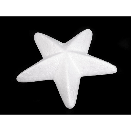 Stea 3d cm polistiren ø14 - Alb (1 Bucată) Stea 3d cm polistiren ø14 - Alb (1 Bucată)