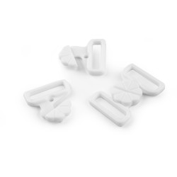 Închizătoare sutien latime 17 mm - Alb (100 Perechi)
