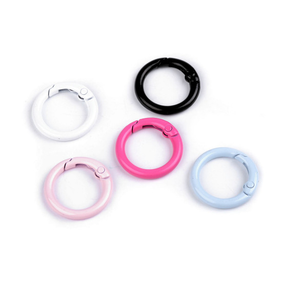 Inel carabina lacuit ø16 mm - Roz foarte deschis (10 Bucăți) Inel carabina lacuit ø16 mm - Roz foarte deschis (10 Bucăți)