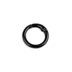 Inel carabina lacuit ø16 mm - Negru (50 Bucăți)