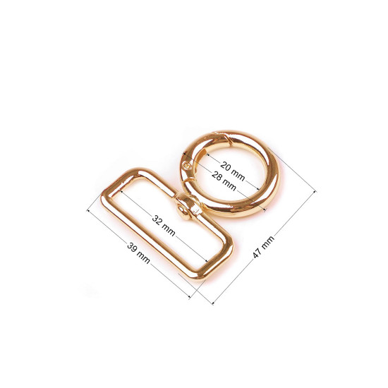 Carabina metalica orificiu 32 mm - Nichel (10 Bucăți)