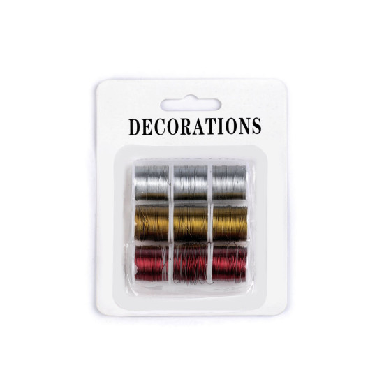Sârmă decorativă ø0,3 mm set de 9 buc - Mix (8 Seturi) Sârmă decorativă ø0,3 mm set de 9 buc - Mix (8 Seturi)