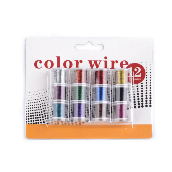 Sârmă decorativă ø0,3 mm set de 12 buc - Mix (3 Seturi) Sârmă decorativă ø0,3 mm set de 12 buc - Mix (3 Seturi)