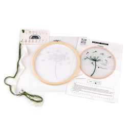 Set de broderie cu motiv preimprimat, papadie pe tul - Conform imaginii (1 Set)