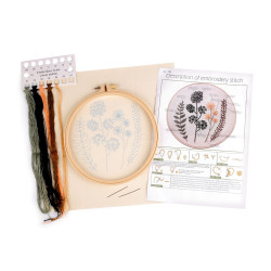 Set de broderie cu motiv preimprimat, plante, ierburi - Conform imaginii (1 Set)