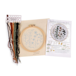 Set de broderie cu motiv preimprimat, plante, ierburi - Conform imaginii (3 Seturi)