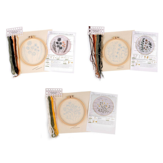 Set de broderie cu motiv preimprimat, plante, ierburi - Conform imaginii (1 Set)