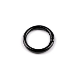 Carabina inel lacuita ø25 mm - Negru (1 Bucată)