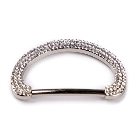 Cataramă cu strasuri, 30 mm - Cristal (2 Bucăți) Cataramă cu strasuri, 30 mm - Cristal (2 Bucăți)
