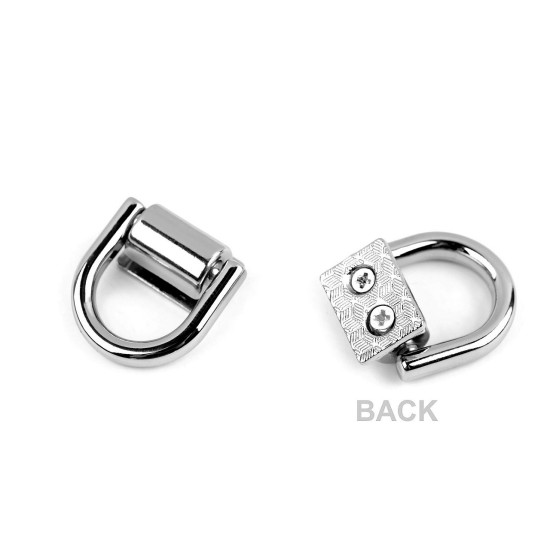 Ureche geanta lățime 16 mm - Nichel (10 Seturi) Ureche geanta lățime 16 mm - Nichel (10 Seturi)