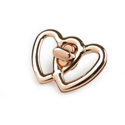 Închizătoare geantă 48x35 mm - Auriu rose (1 Set)