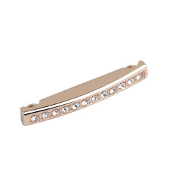 Ornament de design cu strasuri - Auriu rose (63 Bucăți)