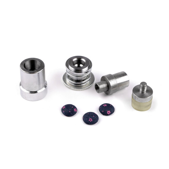 Set aufsätze zum beziehen von kappenknöpfen - Nickel (1 Set) Set aufsätze zum beziehen von kappenknöpfen - Nickel (1 Set)