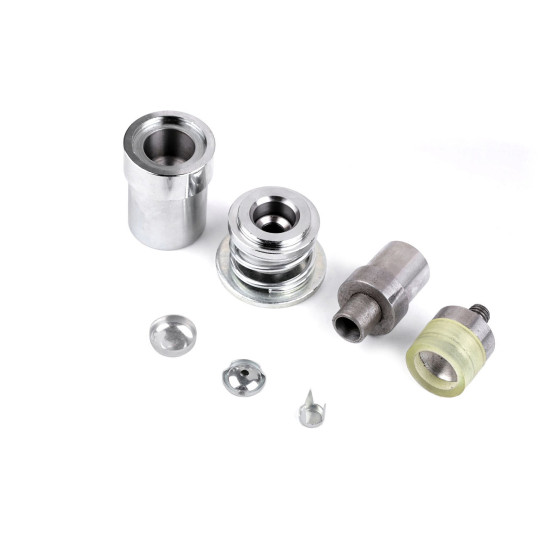 Set aufsätze zum beziehen von kappenknöpfen - Nickel (1 Set) Set aufsätze zum beziehen von kappenknöpfen - Nickel (1 Set)