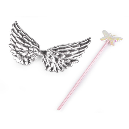 Karnevalsset – fee, engel - Silber (1 Set) Karnevalsset – fee, engel - Silber (1 Set)