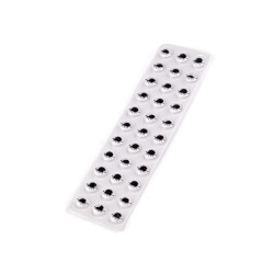 Ochi mobili autoadezivi cu gene ø10 si 12 mm - Negru (1 Card)